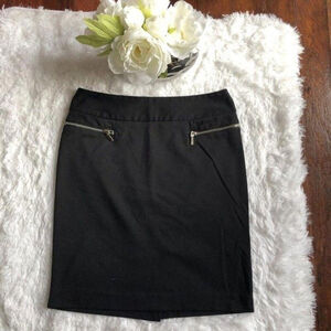 89th & Madison Black Zip Skirt - Size 8